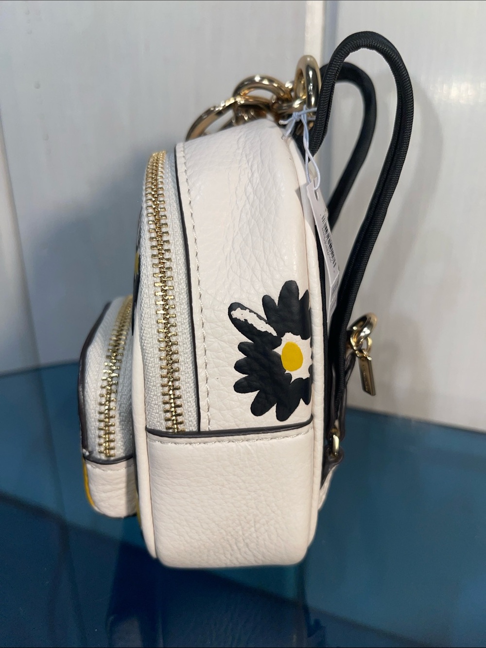 Coach Mini Court Backpack Bag Charm With Floral Print NWT CZ605 - Picture 3 of 5